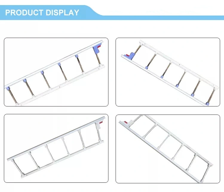 Hospital Bed Accessories Medical Aluminium Alloy Bed Guard Rails with Six Column