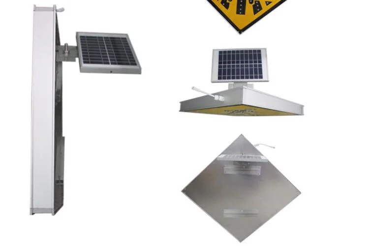 Solar Traffic Road Street Indicator Road Zebra Crossing Footwalk Side Pavement Direction Sign