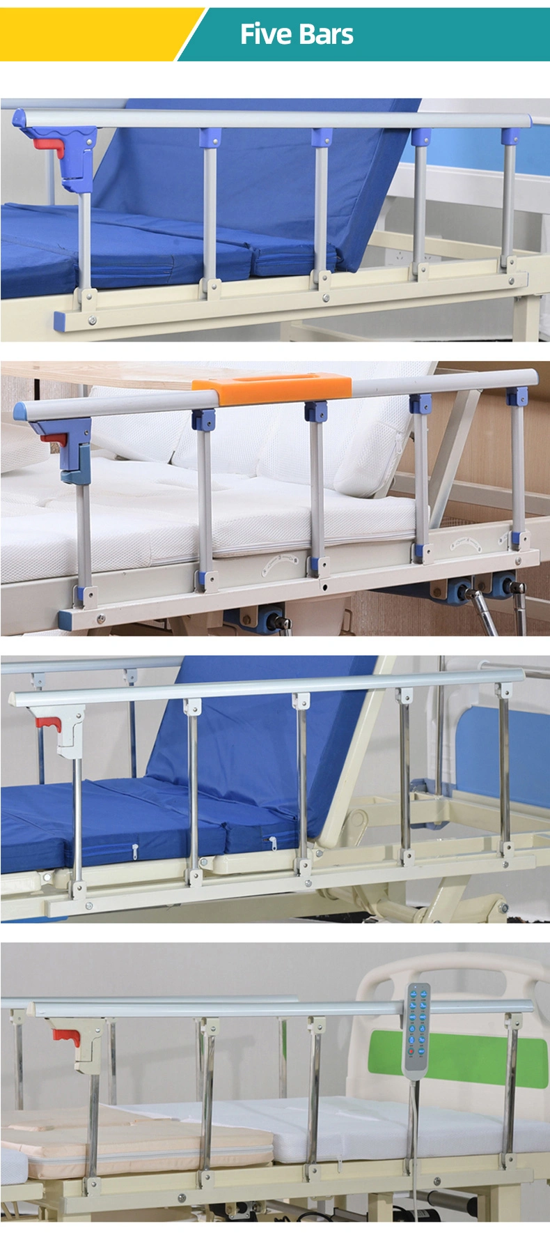 Folding Aluminum Stainless Side Guard Rail for Hospital Bed Parts Accessories with Cheap Price