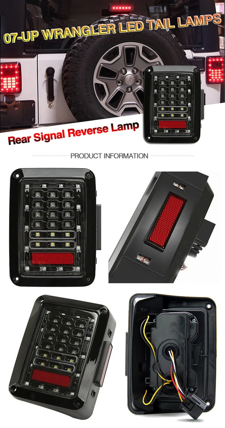 IP68 12V Rear Multifunction LED Tail Light for Jeep Turn Signal Stop Parking Light
