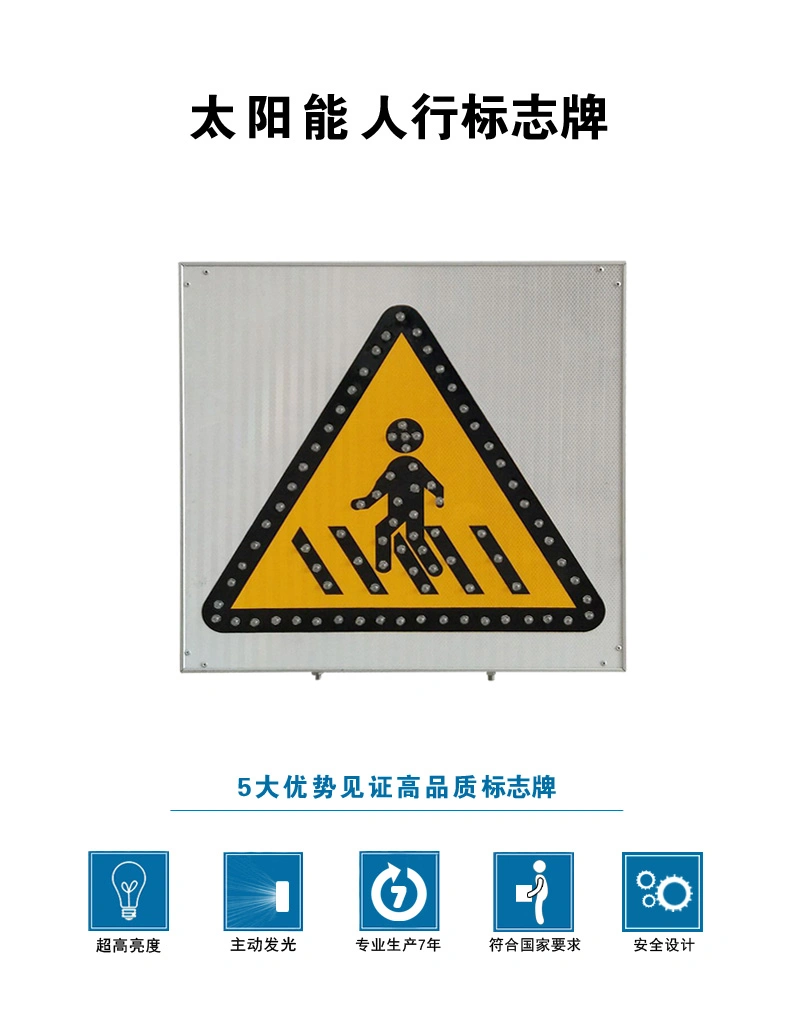 Solar Traffic Road Street Indicator Road Zebra Crossing Footwalk Footway Side Pavement Direction Sign