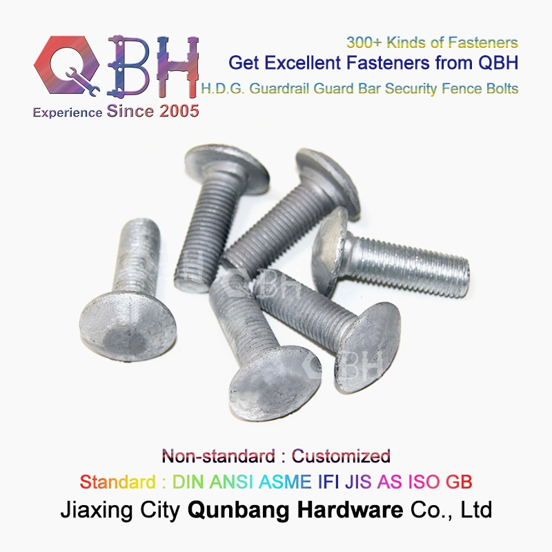 Qbh Customized Carbon Steel HDG H. D. G. Hot DIP Galvanizing Highroad Guard Rail Bolts