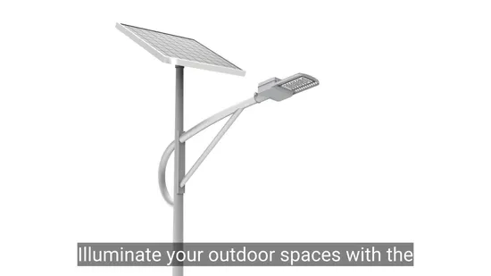 Réverbère solaire LED extérieur étanche IP65 IP66 IP67 intégré en aluminium avec batterie au lithium à capteur de mouvement et panneau solaire